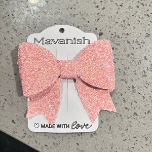 Mavanish Sparkling Pink Hair Bow for Kids